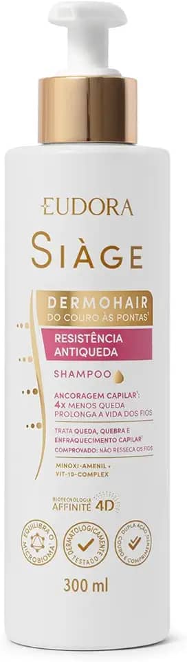 Eudora Siàge Dermo Hair Shampoo Resistência Antiqueda 300ml