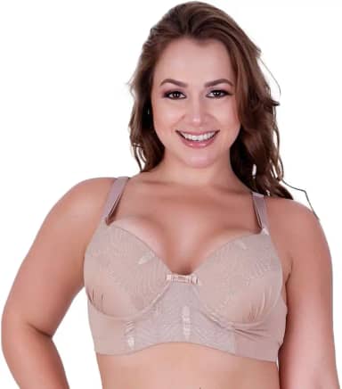 Sutiã plus size sutiã reforçado com bojo sustentação Carol
