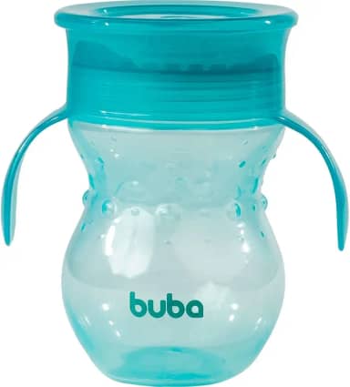 Copo 360º Com Alça Verde, BUBA, Verde, tamanho único