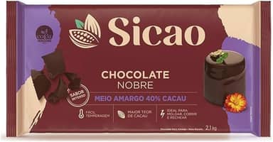 Chocolate Meio Amargo Sicao Nobre em Barra 2.1Kg