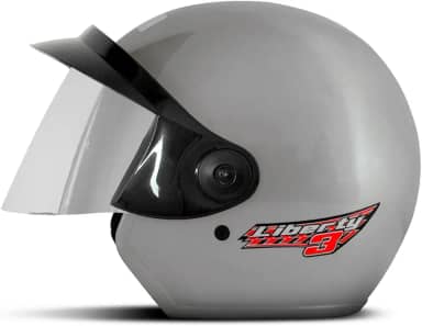 CAPACETE ABERTO PRO TORK LIBERTY 3 SOLID PRATA TAM. 58 VIS. ESPELHADA