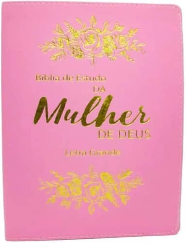 Bíblia De Estudo Da Mulher De Deus RC Letra Grande Com Harpa Pentecostal Rosa