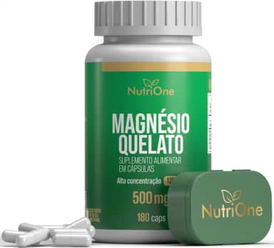 Magnésio Quelato (Bisglicinato) Concentrado 180 Cápsulas 500mg - Nutrione