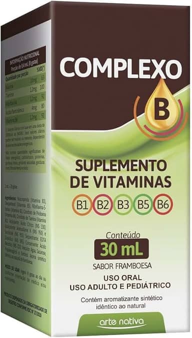 Complexo B Arte Nativa Gotas Framboesa 30mL