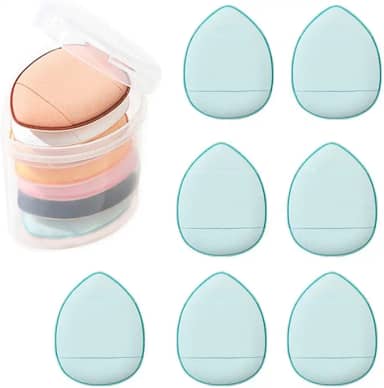 Cosméticos Puff Face Esponja Maquiagem Profissional Almofada Corretivo Marca-texto Liquidificador Maquiagem Puff Seco Molhado Duplo Uso (azul)