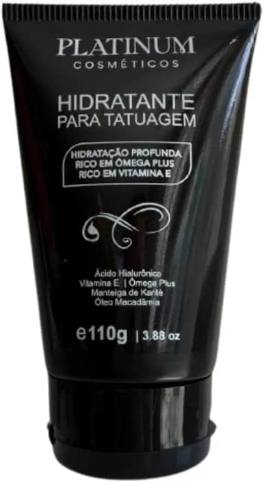 Creme Hidratante 110g Para Tatuagem E Cicatrizante Tattoo Loção S/Álcool Ácido Hialurônico Proteção Contra Ressecamento Sol Restaurador Vitaminas Minerais
