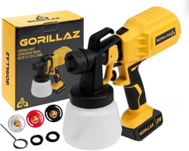 Pistola De Pintura De Alta Pressão Bateria 21V 2000mah 800ml Bico Metal Hvlp 1.0-1.3 - 1.8-2.5