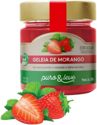GELÉIA DE MORANGO 100% FRUTA PURO & LEVE - 230G