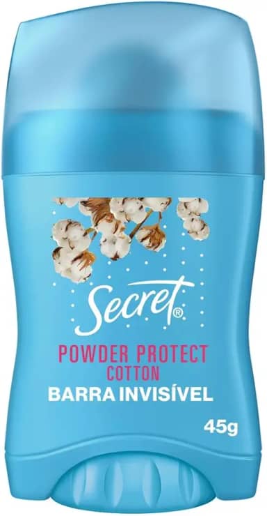 Desodorante Antitranspirante em Barra Secret Proteção de Algodão 45g