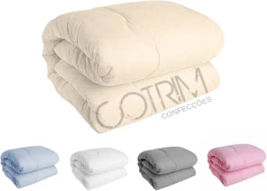 Edredom CASAL Algodao 200 FIOS Avulso Dupla face (PALHA, CASAL (ALGODÃO))