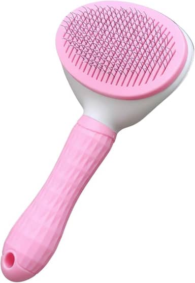 Escova Pet Rasqueadeira Pet 1-Click Tira Pelos Para Cachorro E Gatos 3 Cores (Rosa)