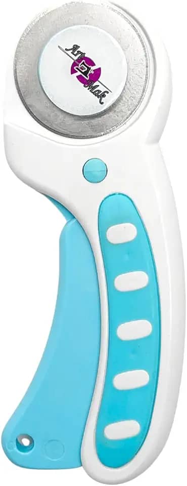 Cortador Circular Manual Lâmina 45mm com Trava para Patchwork, Artesanato (Branco e Menta)