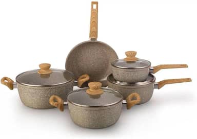 Conjunto de Panelas Oster Marble Eddition - 5 peças Cinza Dust