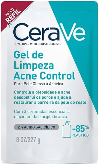 Cerave, Gel de Limpeza Acne Control com Niacinamida e Ácido Salicílico