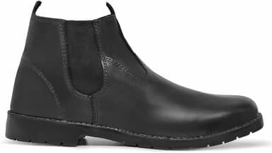 Botina Masculina Couro Legitimo Solado De Pneu Resistente Para Trabalho