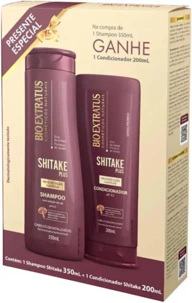 Kit Promocional Bio Extratus Shitake Plus Shampoo 350ml e Ganhe Condicionador 200ml