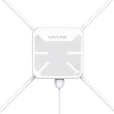WAVLINK Extensor WiFi AC1200 para ambientes externos, ponto de acesso externo, IP65 à prova de intempéries, extensor de sinal WiFi de longo alcance, antenas 4 x 7dBi, compatível com Starlink para