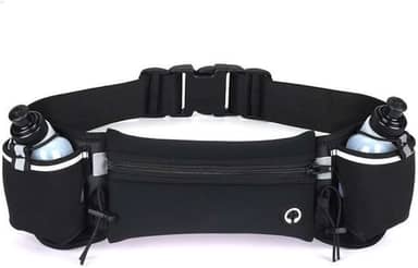 Cinto Hidratação Corrida Pochete Com 2 Garrafas Porta Celular Running Cinto De Hidratação Corrida Com 2 Garrafas 175ml cada