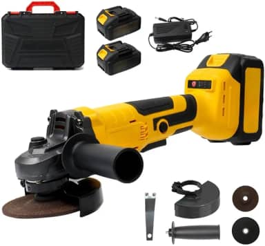 Esmerilhadeira Angular 4 Polegadas Brushless 10000rpm 88V Com 2 Baterias E 2 Discos Esmerilhadeira A Bateria
