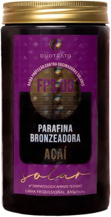 Parafina bronzeador acelerador de bronzeado Duotrato 830g (Açaí)