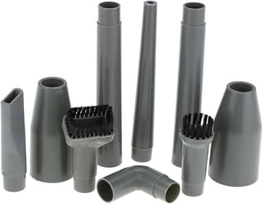 Acessório de vácuo, 9 peças acessórios de fixação de aspirador de pó, bocais, escovas de cabeça, tubos e conectores