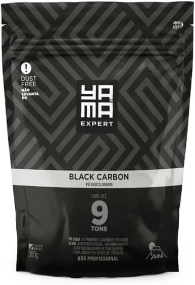Yamá Pó Descolorante Black Carbon 300g Clareador para Cores Profundas e Resultados Duradouros Unissex