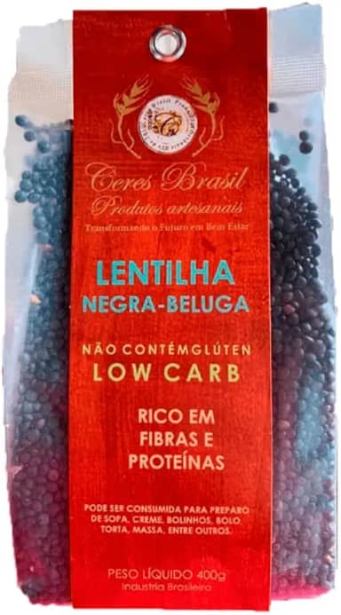 Kit 2X: Lentilha Beluga Negra Sem Glúten Ceres 400g