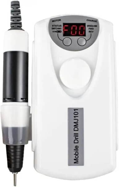 Lixadeira Elétrica Unhas Recarregável Portátil Bivolt Branca