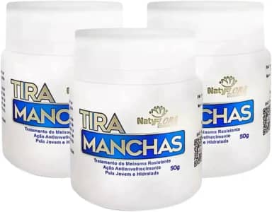 Kit 3 Pomada Tira Manchas Natyflora Combate Melasma, Ação Hidratante, Anti Envelhecimento - 50g cada