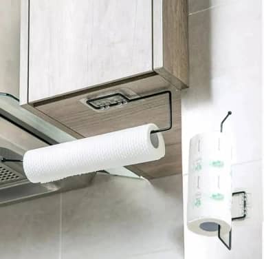 Suporte Porta Papel Toalha Filme Adesivo Parede Sem Furos - Cores Sortidas