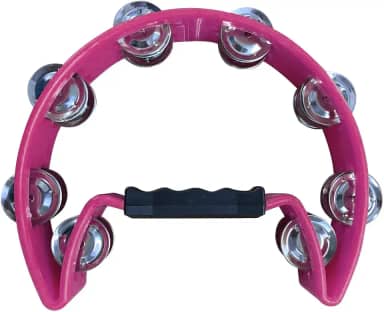 Pandeirola Pandeiro Meia Lua Cajon Percussão (ROSA)