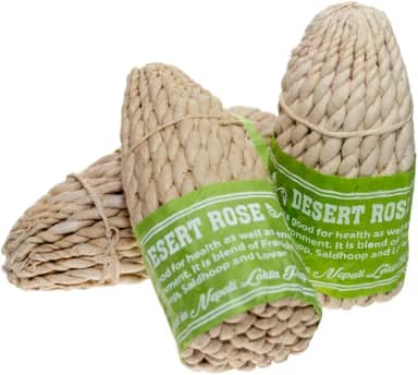 Incenso de corda - aromaterapia, bênçãos espirituais, remove energia negativa. Incenso de corda Lumbini tibetano, 8,9 cm de comprimento - 1 pacote, 35-40 cordas por pacote (rosa do deserto)