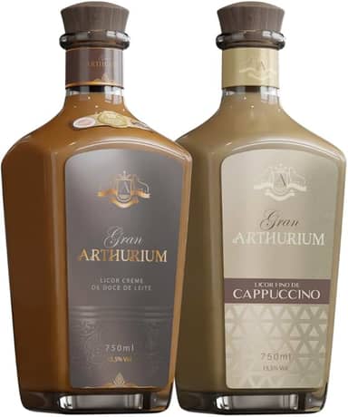 Kit Licores Gran Arthurium Doce de Leite 750 mL e Cappuccino 750 mL