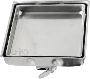 Ralo Oculto Square Invisível Anti Odor Aço Inox 304 10x10cm