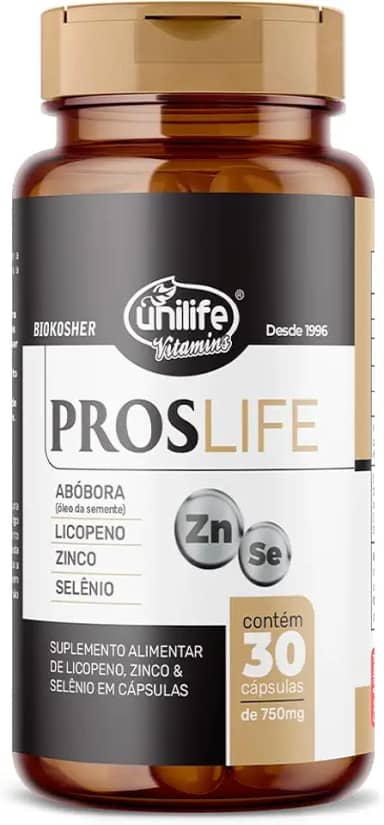 Óleo Abóbora, Licopeno, Zinco e Selênio Unilife 30 Cáps