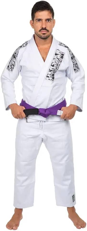 Kimono Trançado Light Jiu Jitsu, Haganah, Branco, A0