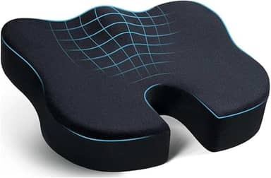 Almofada para Cadeira de Escritório e Cadeira Gamer,com Espuma Viscoelástica, Almofada de Assento Ergonômica para Conforto e Postura- Ideal para Dor nas Costas e Cóccix