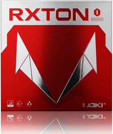 Loki RXTON 1 Lençol de borracha para tênis de mesa, 2,1 mm profissional aprovado pela ITTF Raquete de pingue-pongue, borracha vermelha e preta, esponja dura para ataque rápido