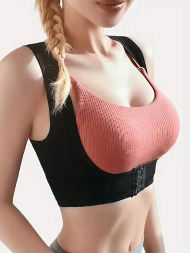 Top modelador feminino com corretor de postura - alto suporte invisível para uma postura agradável