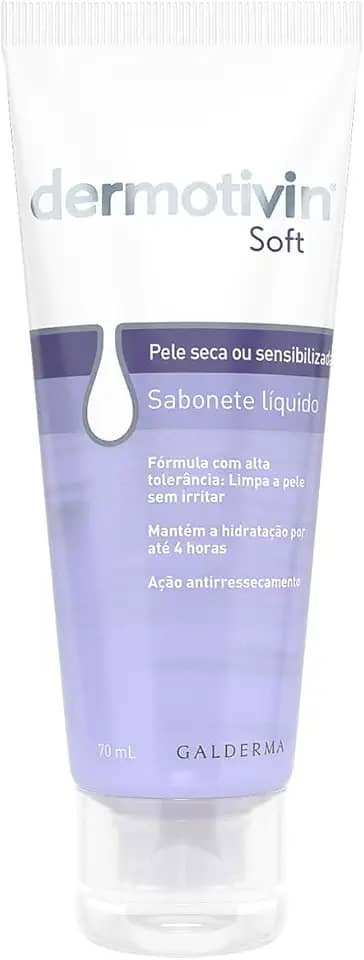 Dermotivin Sabonete Líquido Facial Pele Seca Ou Sensibilizada Soft 70ml