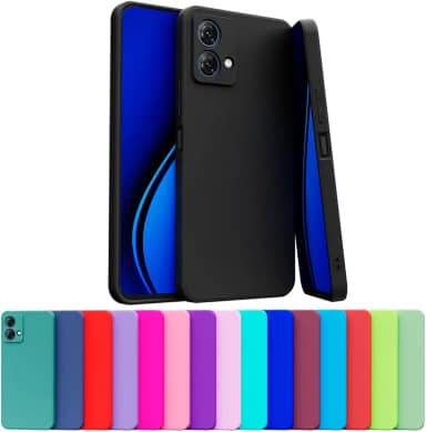 Capa Capinha Case Compatível Motorola Moto G84 Silicone Aveludada Com Proteção De Câmera (PRETO)