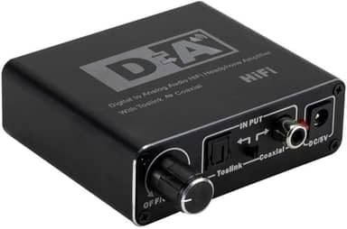 Conversor Áudio Optico Digital P/Analógico Rca P2 C/volume