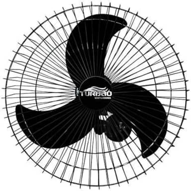 Ventilador de Parede Oscilante 60cm Preto Turbão 200W Bivolt...