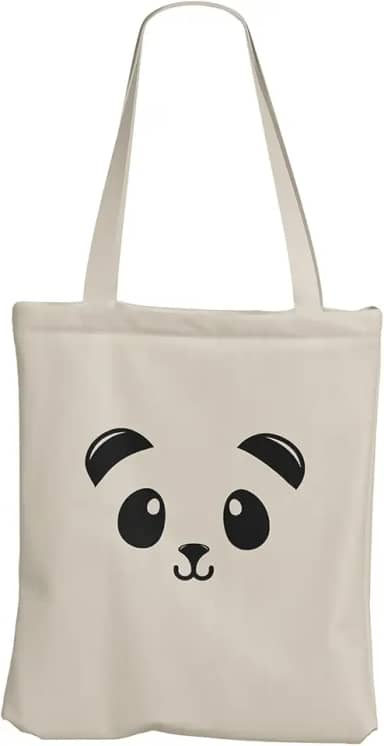 Ecobag Panda Bolsa de Praia Grande Sacola de Tecido Dobrável Ecológica Feminina 30x40 REC Store