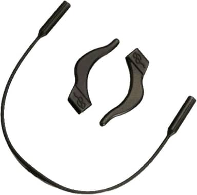 1 Cordão Cordinha Silicone Óculos Sol Infantil Trava Gancho Cor: Preto