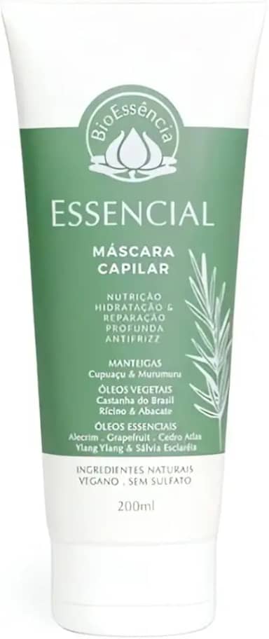 Máscara Capilar Essencial Vegana Reparação BioEssência 200ml