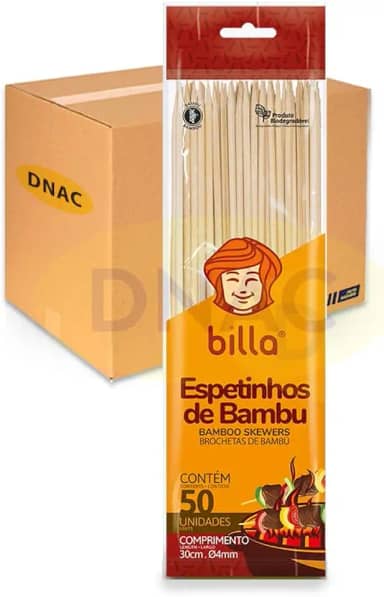 500 Espetinhos Palitos De Bambu Para Churrasco Petisco Algodão Doce - Billa