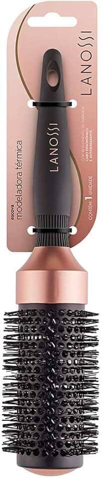 Escova Modeladora Thermic Bronzer, Tamanho 43 mm, Cor Bronze Metalizado, Lanossi Beauty & Care.