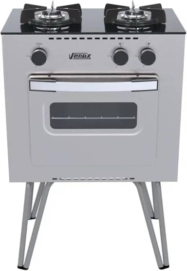 FOGAO A GAS MINI COOK 2 Q INOX GAS GLP