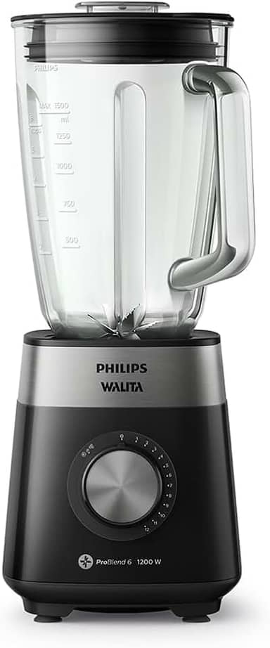 Liquidificador Série 5000 Jarra Vidro Philips Walita Preto 1200W RI2242/93-127V